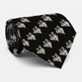 Wolf, Wolven Waterverf Dierenpatroon of ontwerp Stropdas (Opgerold)