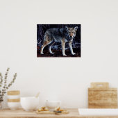 Wolf Wolves Beauful Waterverf Poster (Keuken)