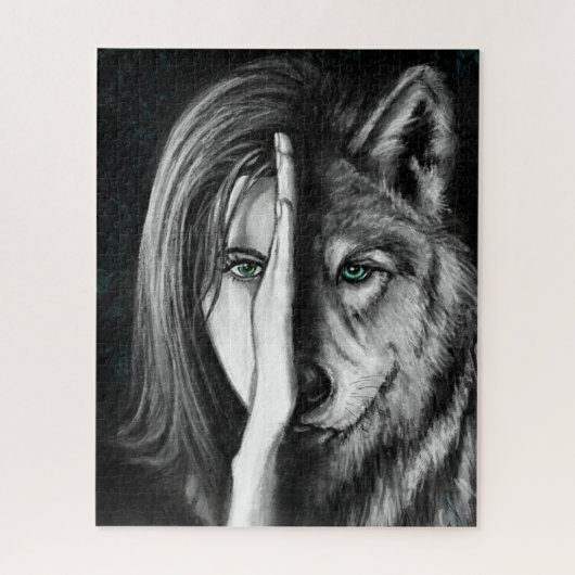 Wolf Woman Jigsaw Puzzle Emotion - Peinture (Vertical)