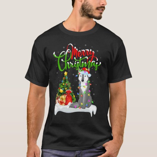 Wolf   Xmas Decorations Santa Wolf Christmas T-shirt (Voorkant)