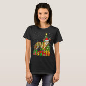 Wolf Xmas Holiday Santa Wolf Christmas Tree T-shirt (Voorkant volledig)