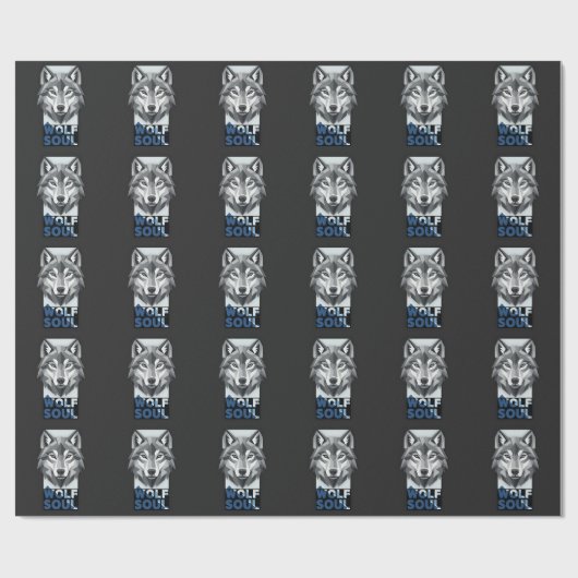 Wolf ziel cadeaupapier (Vlak)