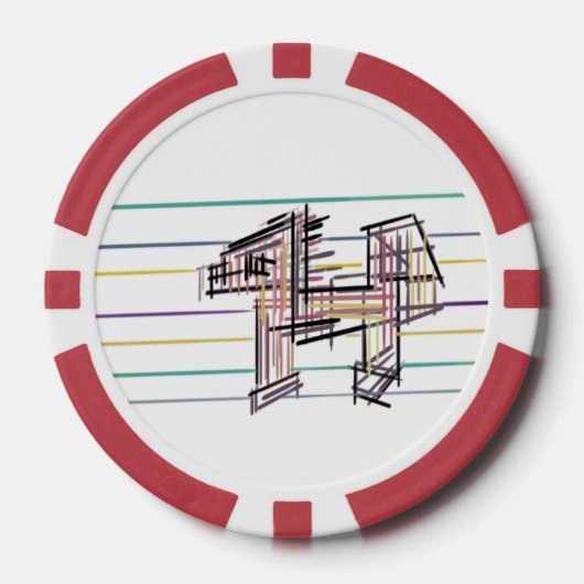 Wolf zomer vreugde poker chips (Voorkant)
