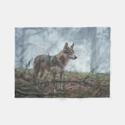 Wolfdog Fleece Blanket (Voorkant (Horizontaal))