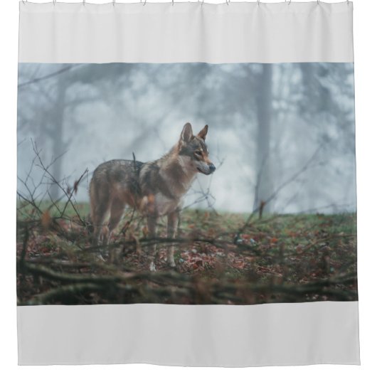 Wolfdog Shower Curtain Douchegordijn (Voorkant)