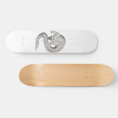 Wolfdragon zwart-wit design skateboard (Horizontaal)