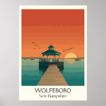 Wolfeboro New Hampshire meer zonsondergang