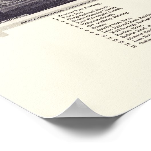 Wolfeborough, NH (Wolfeboro) Panorama Map - 1889 Poster (Hoek)