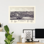 Wolfeborough, NH (Wolfeboro) Panorama Map - 1889 Poster (Thuiskantoor)