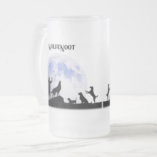 WolfeNoot Matglas Bierpul (Voorkant links)