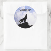 Wolfenoot Ronde Sticker (Tas)