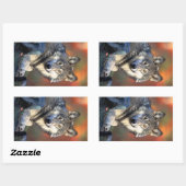 Wolffoto Rechthoekige Sticker (Vel)