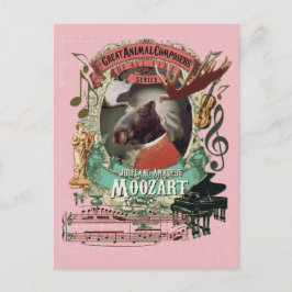 Wolfgang Amadeus Moozart Moose Animal Composer Briefkaart