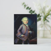Wolfgang Amadeus Mozart, 1763 Briefkaart (Staand voorkant)