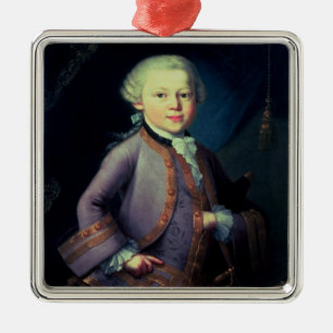 Wolfgang Amadeus Mozart, 1763 Metalen Ornament