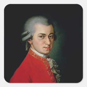 Wolfgang Amadeus Mozart, 1818 Vierkante Sticker