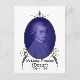 Wolfgang Amadeus Mozart Briefkaart