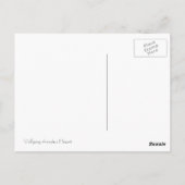 Wolfgang Amadeus Mozart Briefkaart (Achterkant)