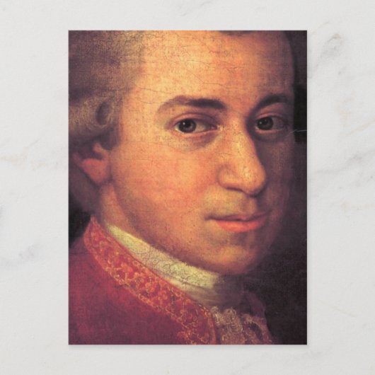 Wolfgang Amadeus Mozart Briefkaart (Voorkant)