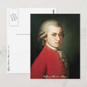 Wolfgang Amadeus Mozart Briefkaart (Voorkant / Achterkant)