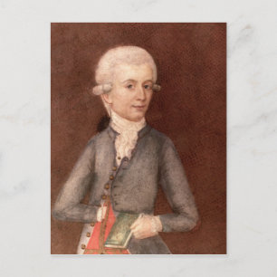 Wolfgang Amadeus Mozart, c.1780 Briefkaart