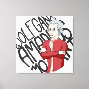 Wolfgang Amadeus Mozart Canvas Afdruk
