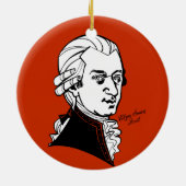 Wolfgang Amadeus Mozart Keramisch Ornament (Achterkant)