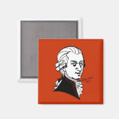 Wolfgang Amadeus Mozart Magneet (Voorkant / Achterkant)