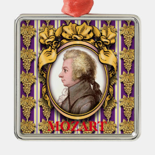 Wolfgang Amadeus Mozart Metalen Ornament