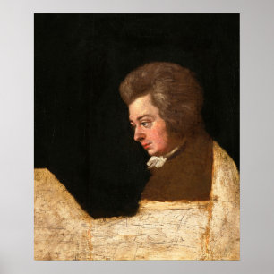 Wolfgang Amadeus Mozart, onvoltooid portret, 1789 Poster