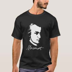 Wolfgang Amadeus Mozart Portret Klassiek Compositi T-shirt