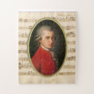 Wolfgang Amadeus Mozart Portret Puzzle Legpuzzel