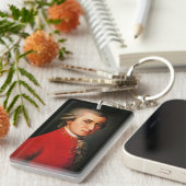 Wolfgang Amadeus Mozart portret Sleutelhanger (Voorkant Rechts)