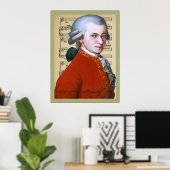 Wolfgang Amadeus Mozart Poster (Thuiskantoor)