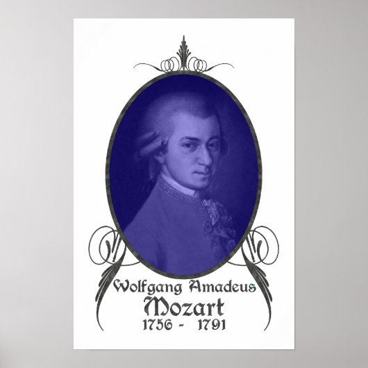 Wolfgang Amadeus Mozart Poster (Voorkant)