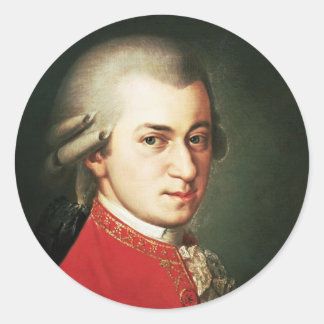 Wolfgang Amadeus Mozart Ronde Sticker