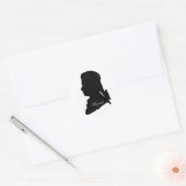 Wolfgang Amadeus Mozart Ronde Sticker (Envelop)