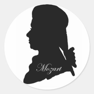 Wolfgang Amadeus Mozart Ronde Sticker