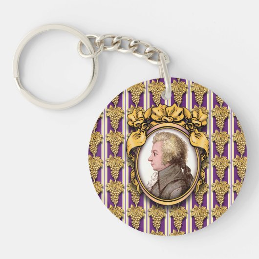 Wolfgang Amadeus Mozart Sleutelhanger (Voorkant)