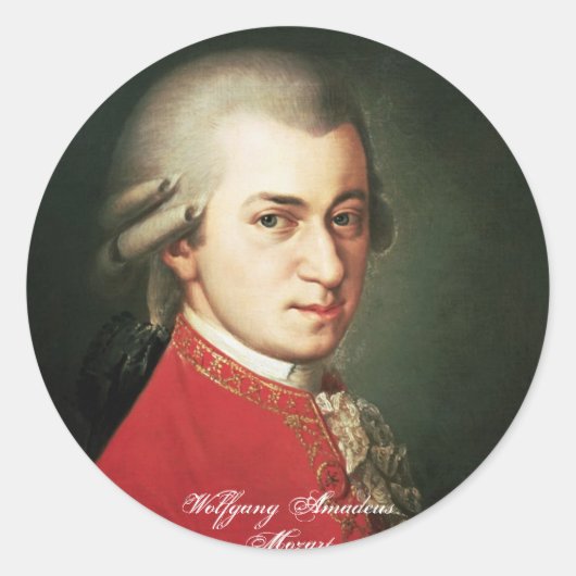 Wolfgang Amadeus Mozart Sticker (Voorkant)