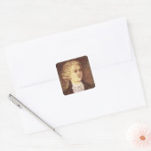 Wolfgang Amadeus Mozart tijdens zijn verblijf Vierkante Sticker (Envelop)