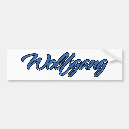 Wolfgang Name blue Aufkleber Sticker Autoaufkleber (Voorkant)