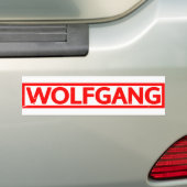 Wolfgang Stamp Bumpersticker (Op auto)