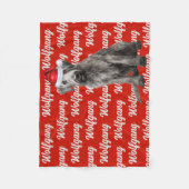 Wolfhound Dog with Name Patterned Christmas Fleece Deken (Voorkant)