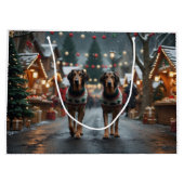 Wolfhound Dogs Christmas Snow Holiday Groot Cadeauzakje (Achterkant)