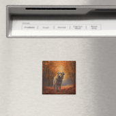 Wolfhound in Herfst laat Herfst inspireren Magneet (Insitu (Vaatwasser))