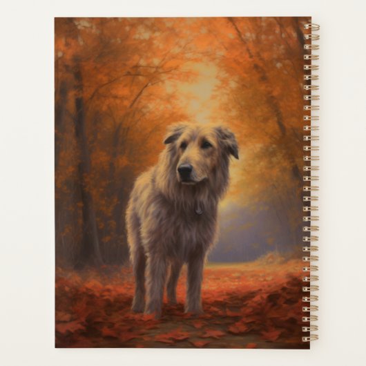 Wolfhound in Herfst laat Herfst inspireren Planner (Achterkant)