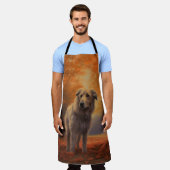 Wolfhound in Herfst laat Herfst inspireren Schort (Gedragen)