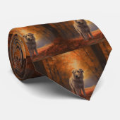 Wolfhound in Herfst laat Herfst inspireren Stropdas (Opgerold)