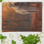 Wolfhound in Herfst laat Herfst inspireren Theedoek (Gevouwen)